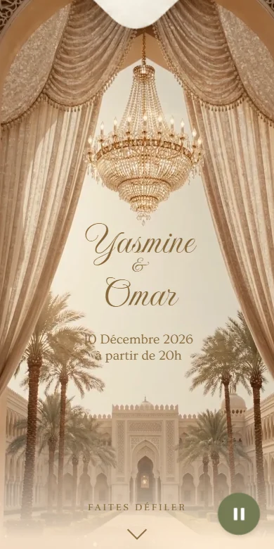Modèle Écrin d’Or : sceau doré sur fond crème